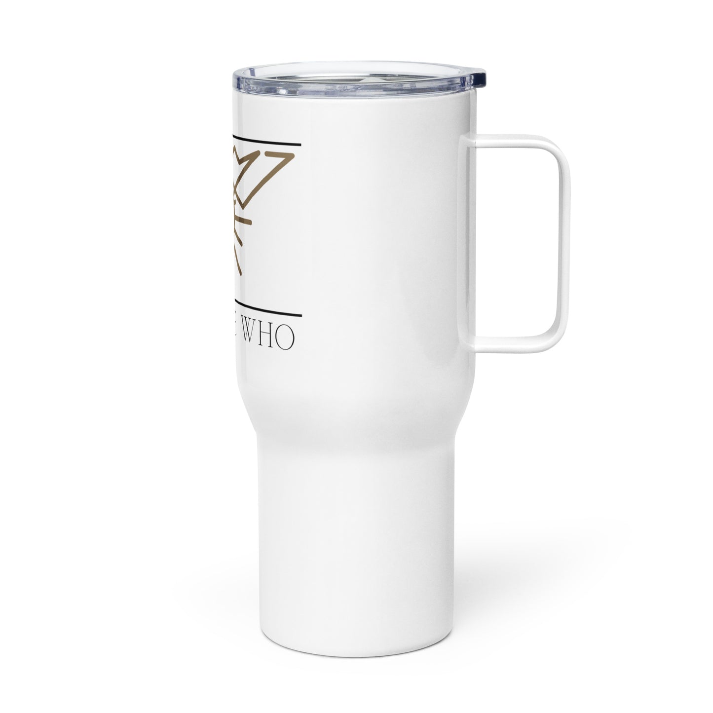 Travel mug with a handle